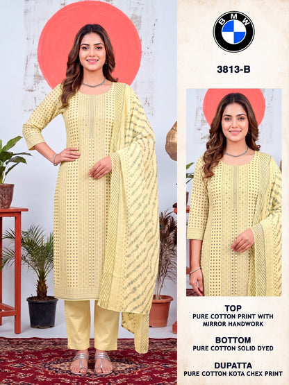 Bmw 3813 Bipson Prints Cotton Pant Style Suits Manufacturer