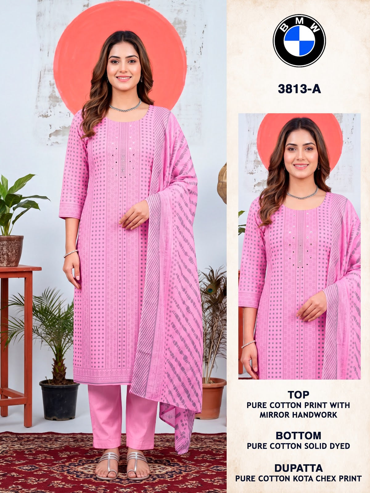 Bmw 3813 Bipson Prints Cotton Pant Style Suits Manufacturer