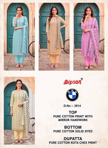 Bmw 3814 Bipson Prints Cotton Pant Style Suits Supplier