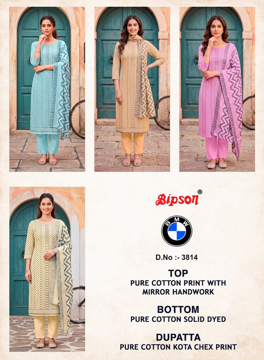Bmw 3814 Bipson Prints Cotton Pant Style Suits Supplier