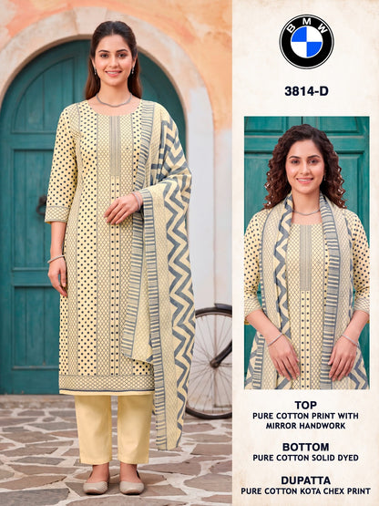 Bmw 3814 Bipson Prints Cotton Pant Style Suits Supplier