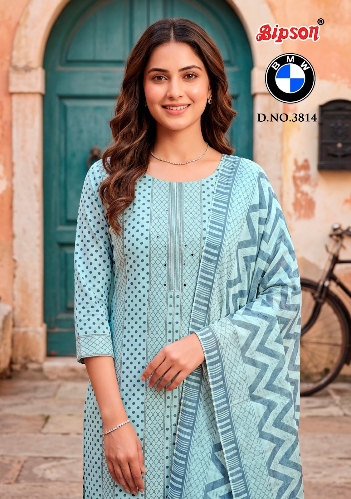 Bmw 3814 Bipson Prints Cotton Pant Style Suits Supplier
