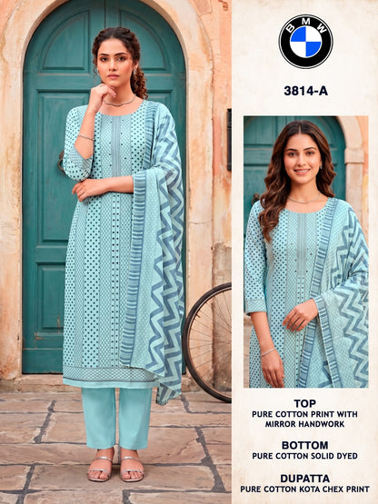 Bmw 3814 Bipson Prints Cotton Pant Style Suits Supplier