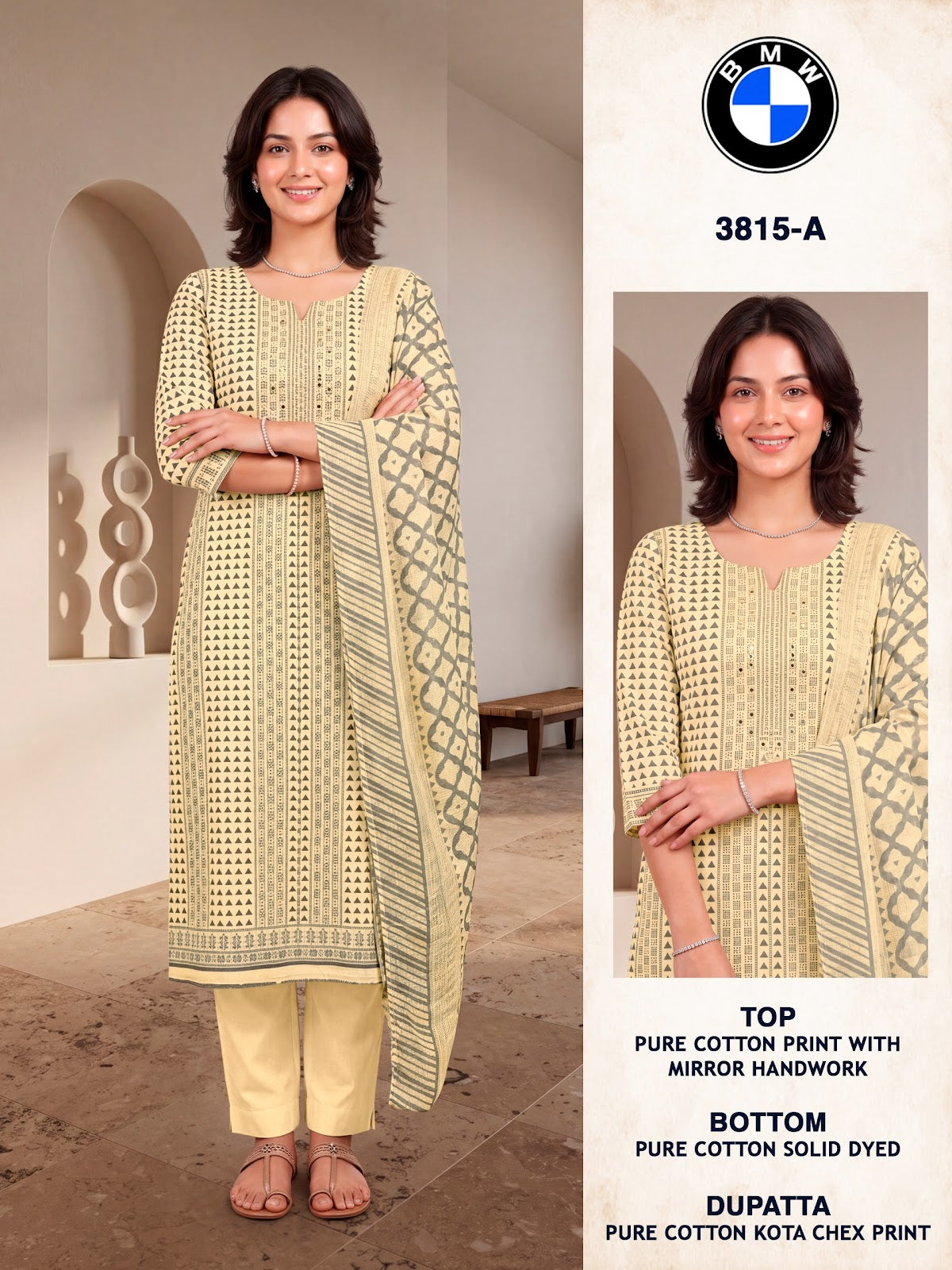 Bmw 3815 Bipson Prints Cotton Pant Style Suits Exporter