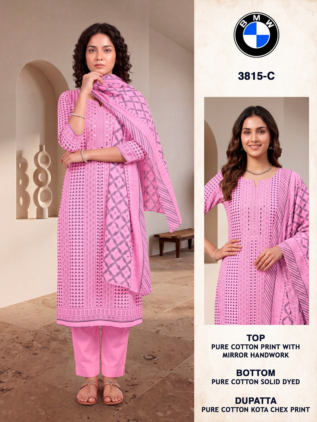 Bmw 3815 Bipson Prints Cotton Pant Style Suits Exporter