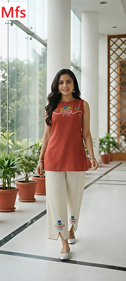 Boat Neckline Mfs Cotton Co Ord Set Wholesaler Gujarat