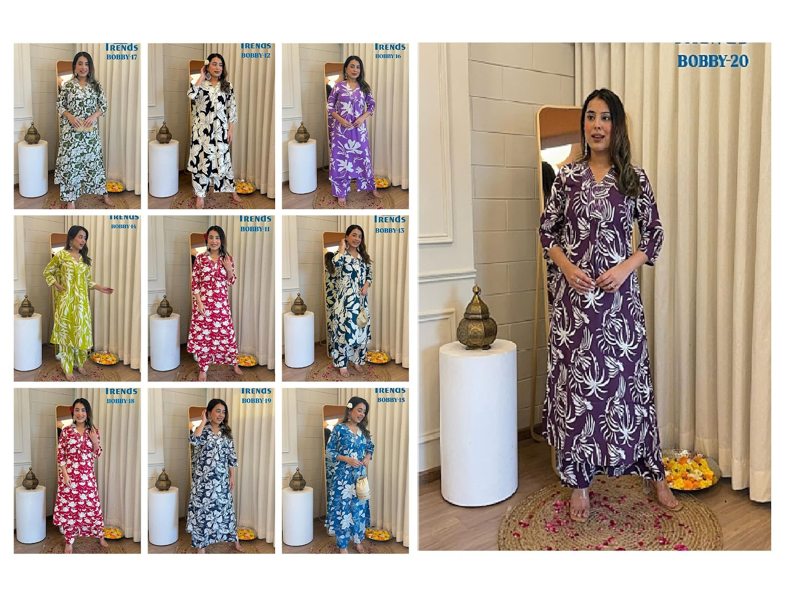 Bobby Kaya Rayon Kurti Plazzo Set Exporter India
