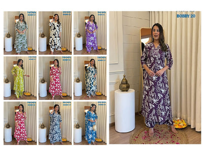 Bobby Kaya Rayon Kurti Plazzo Set Exporter India