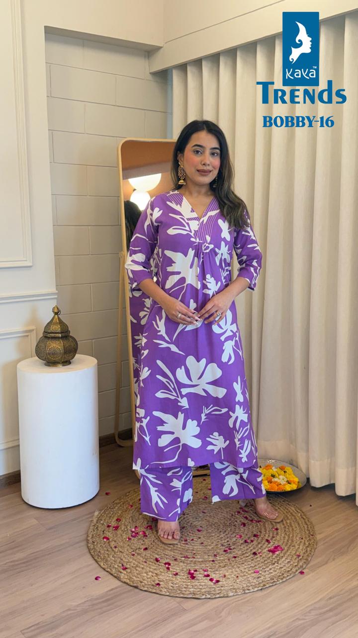 Bobby Kaya Rayon Kurti Plazzo Set Exporter India