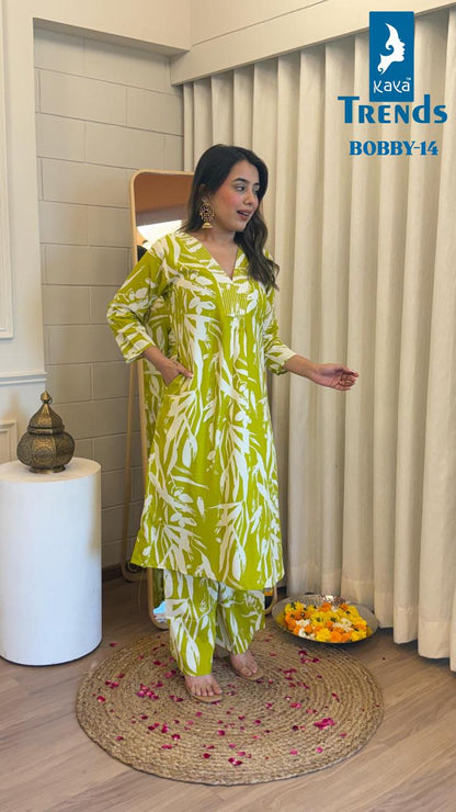 Bobby Kaya Rayon Kurti Plazzo Set Exporter India