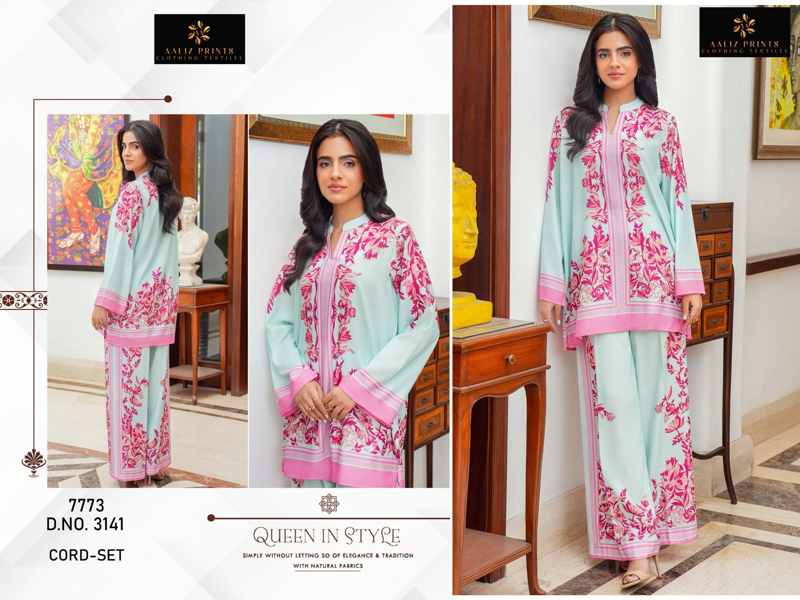 Bollywood Vol 1 Karachi Aaliz Prints Lawn Co Ord Set Wholesaler India