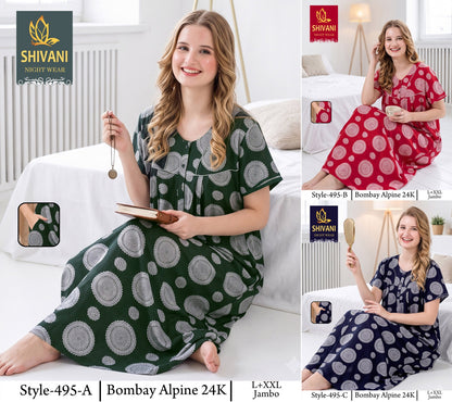 Bombay Alpine Shivani Gpo Night Gowns Wholesaler India
