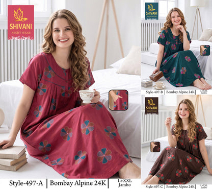 Bombay Alpine Shivani Gpo Night Gowns Wholesaler India