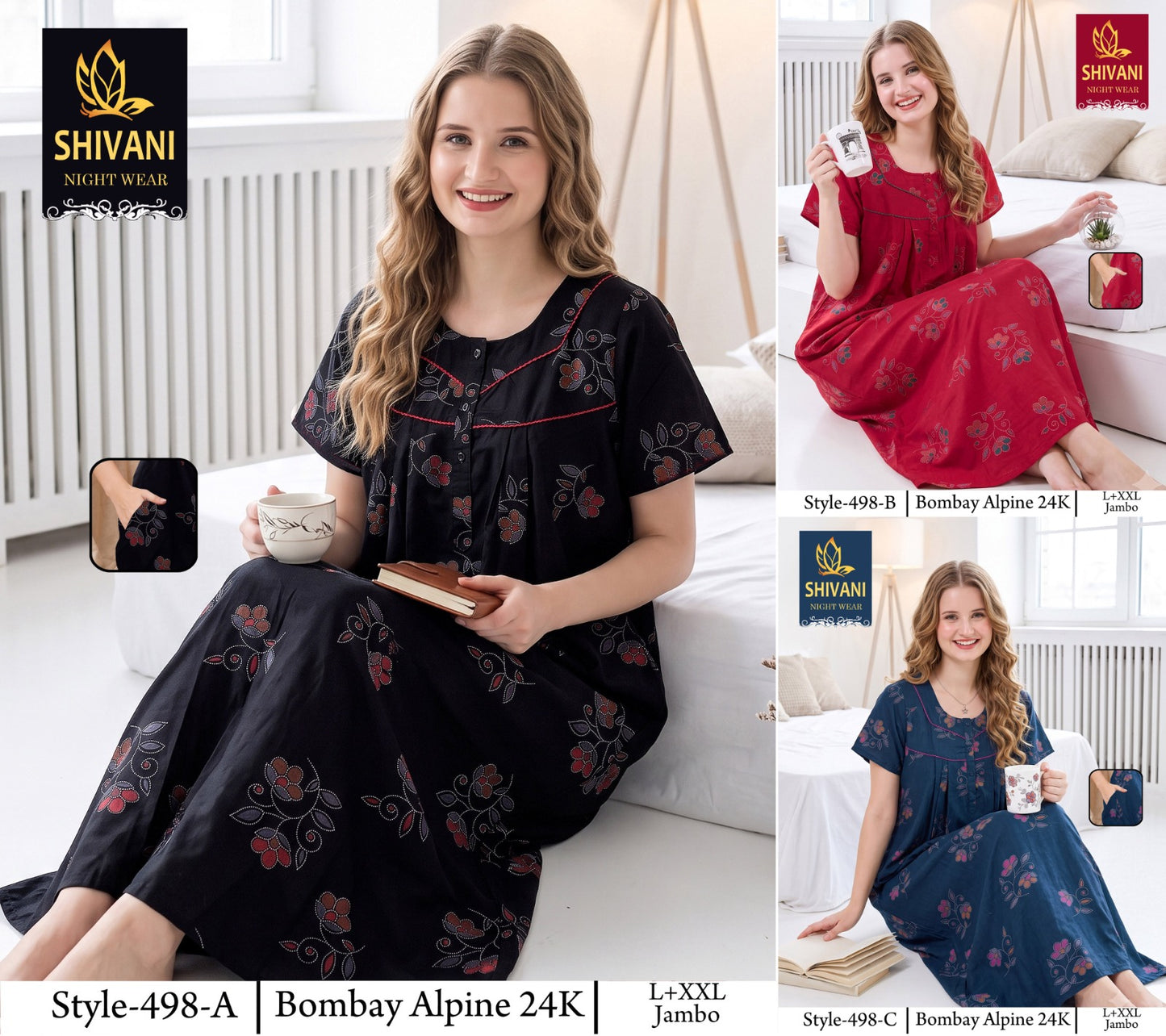 Bombay Alpine Shivani Gpo Night Gowns Wholesaler India