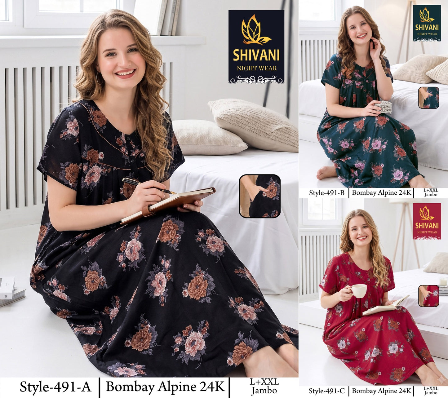 Bombay Alpine Shivani Gpo Night Gowns Wholesaler India