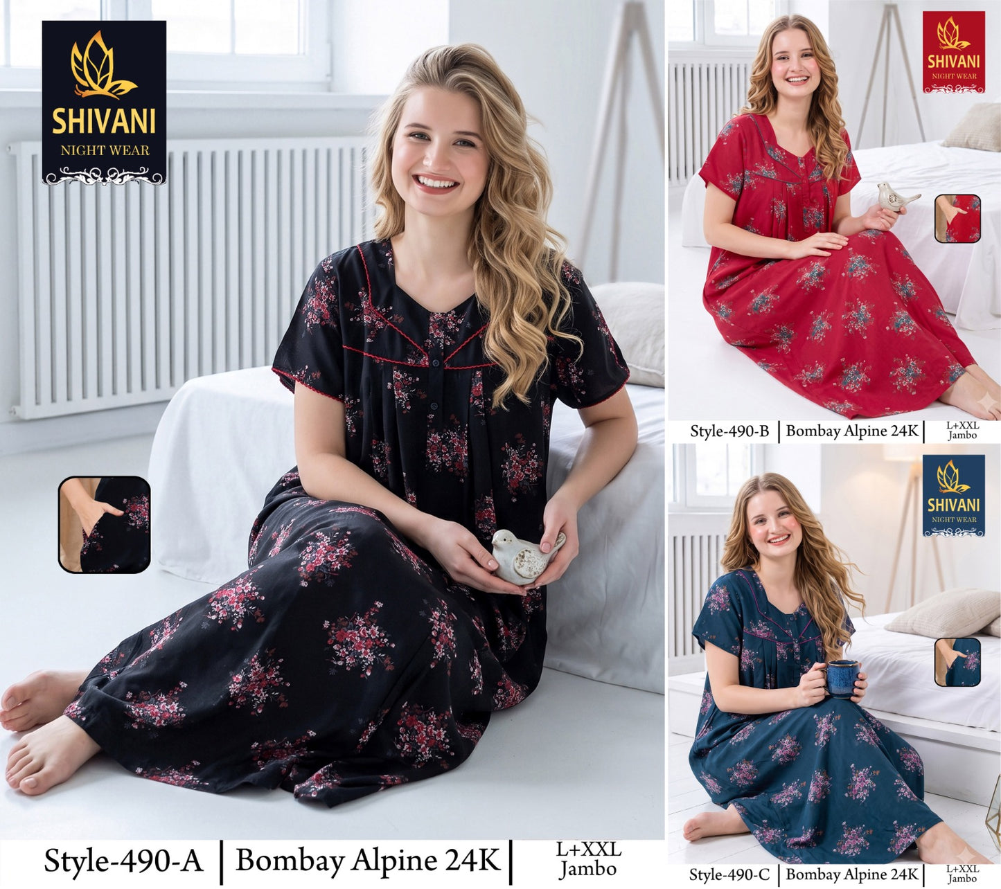 Bombay Alpine Shivani Gpo Night Gowns Wholesaler India