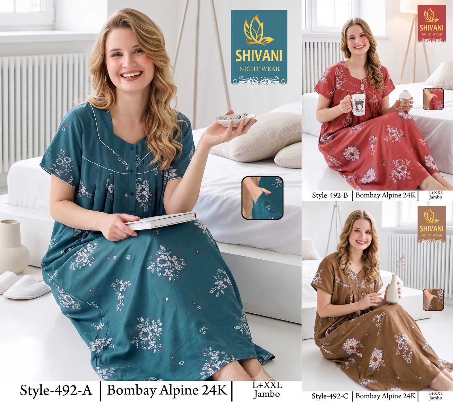 Bombay Alpine Shivani Gpo Night Gowns Wholesaler India