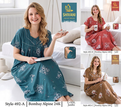 Bombay Alpine Shivani Gpo Night Gowns Wholesaler India