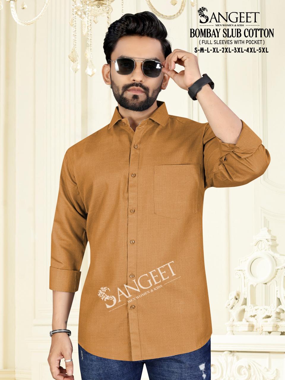 Bombay Slub Cotton Sangeet Mens Shirts Supplier Gujarat