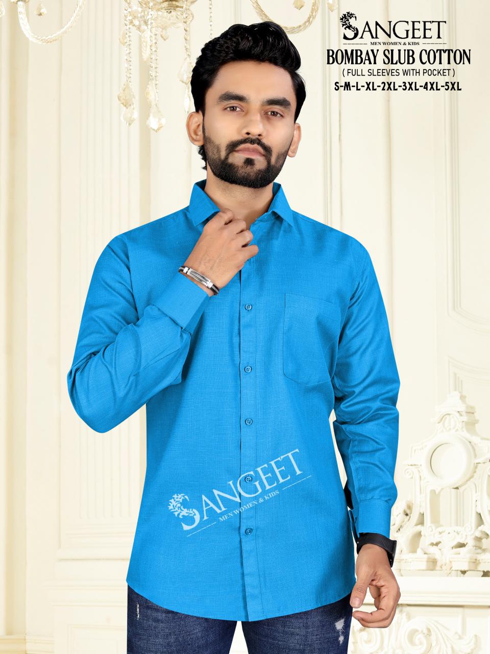Bombay Slub Cotton Sangeet Mens Shirts Supplier Gujarat