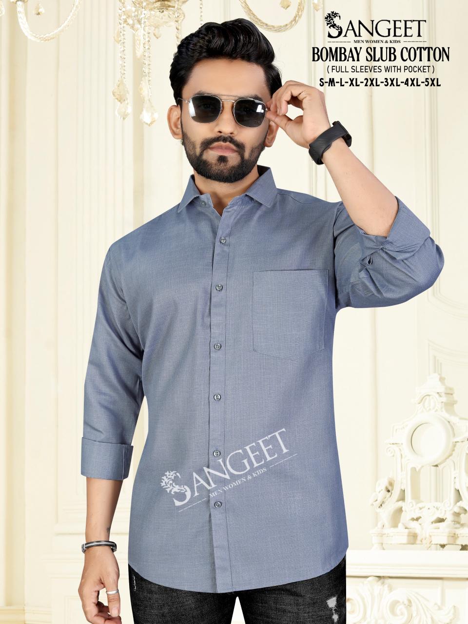 Bombay Slub Cotton Sangeet Mens Shirts Supplier Gujarat
