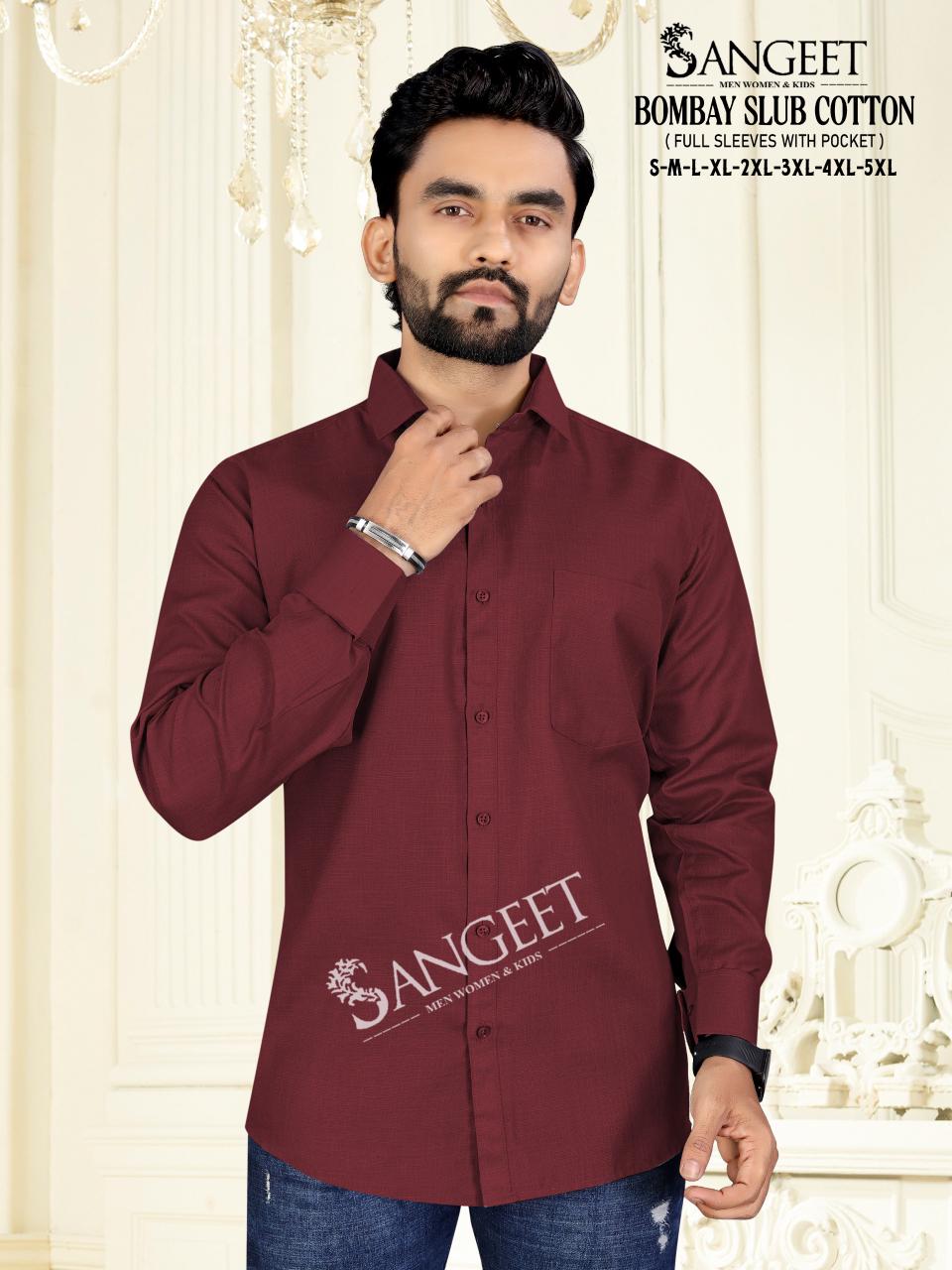 Bombay Slub Cotton Sangeet Mens Shirts Supplier Gujarat