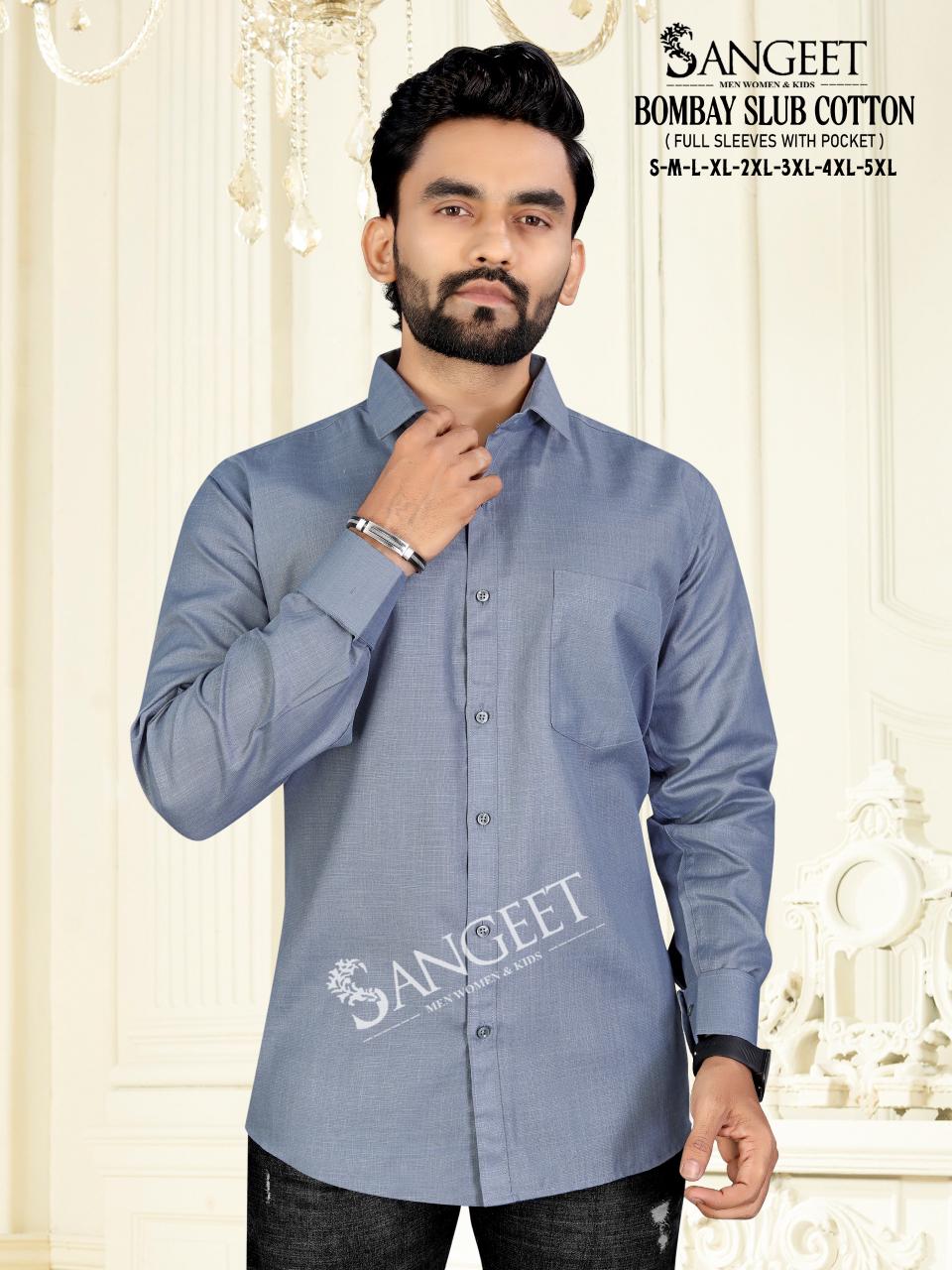 Bombay Slub Cotton Sangeet Mens Shirts Supplier Gujarat