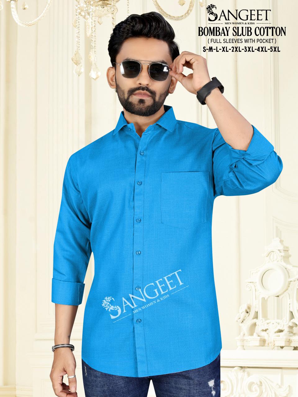 Bombay Slub Cotton Sangeet Mens Shirts Supplier Gujarat