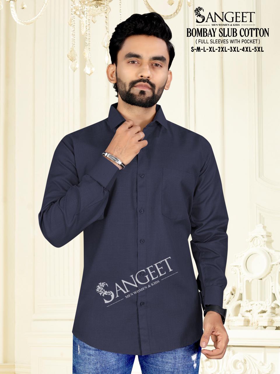 Bombay Slub Cotton Sangeet Mens Shirts Supplier Gujarat