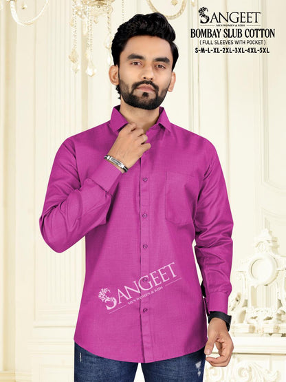 Bombay Slub Cotton Sangeet Mens Shirts Supplier Gujarat