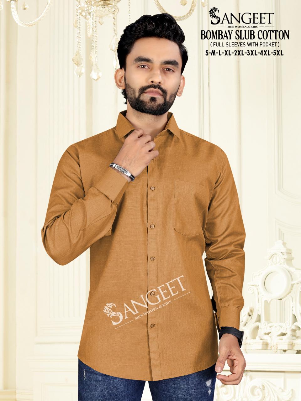 Bombay Slub Cotton Sangeet Mens Shirts Supplier Gujarat