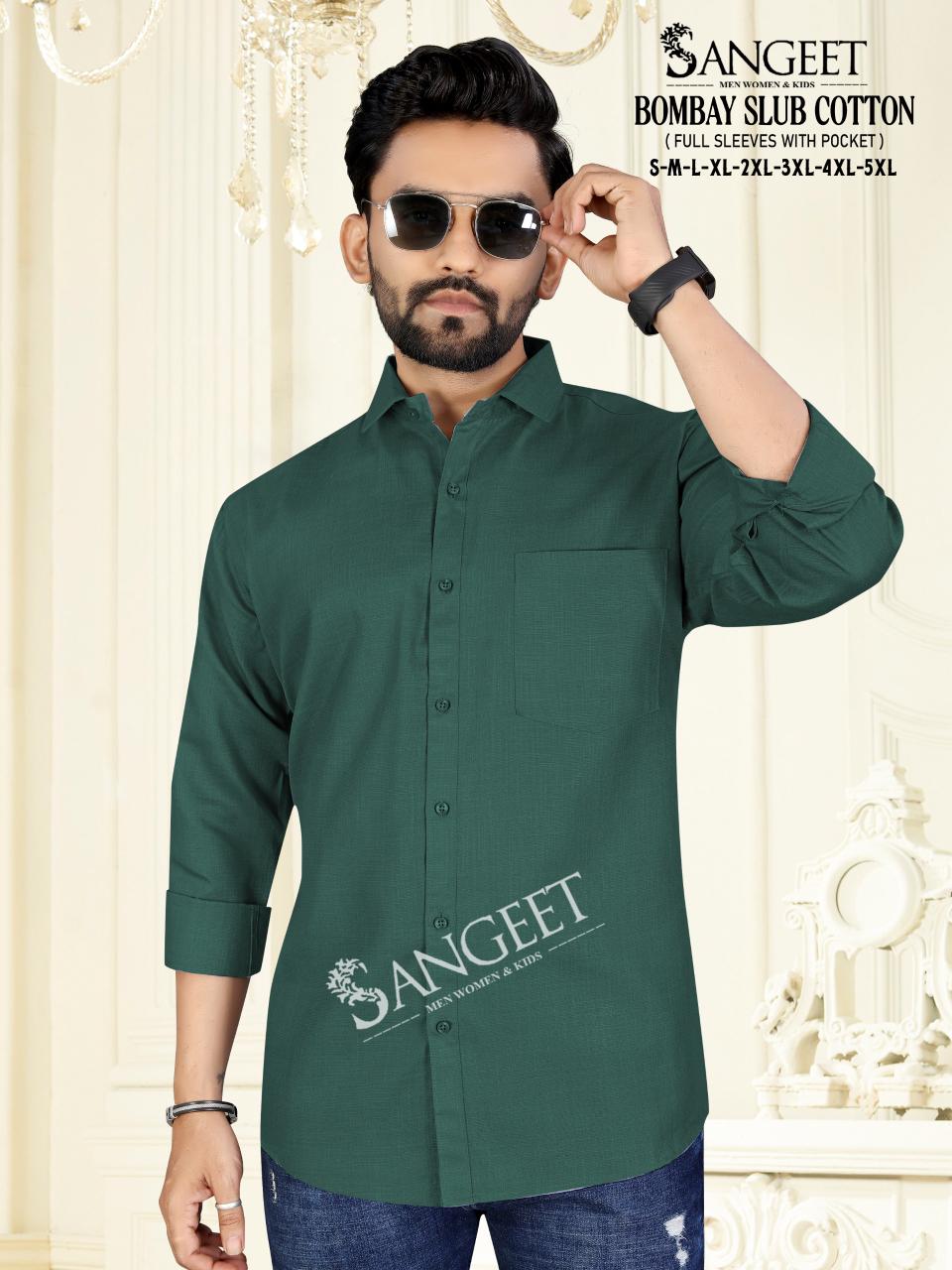 Bombay Slub Cotton Sangeet Mens Shirts Supplier Gujarat