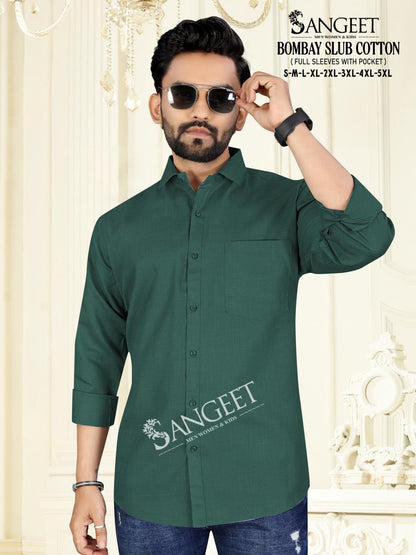 Bombay Slub Cotton Sangeet Mens Shirts Supplier Gujarat
