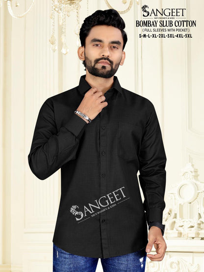 Bombay Slub Cotton Sangeet Mens Shirts Supplier Gujarat