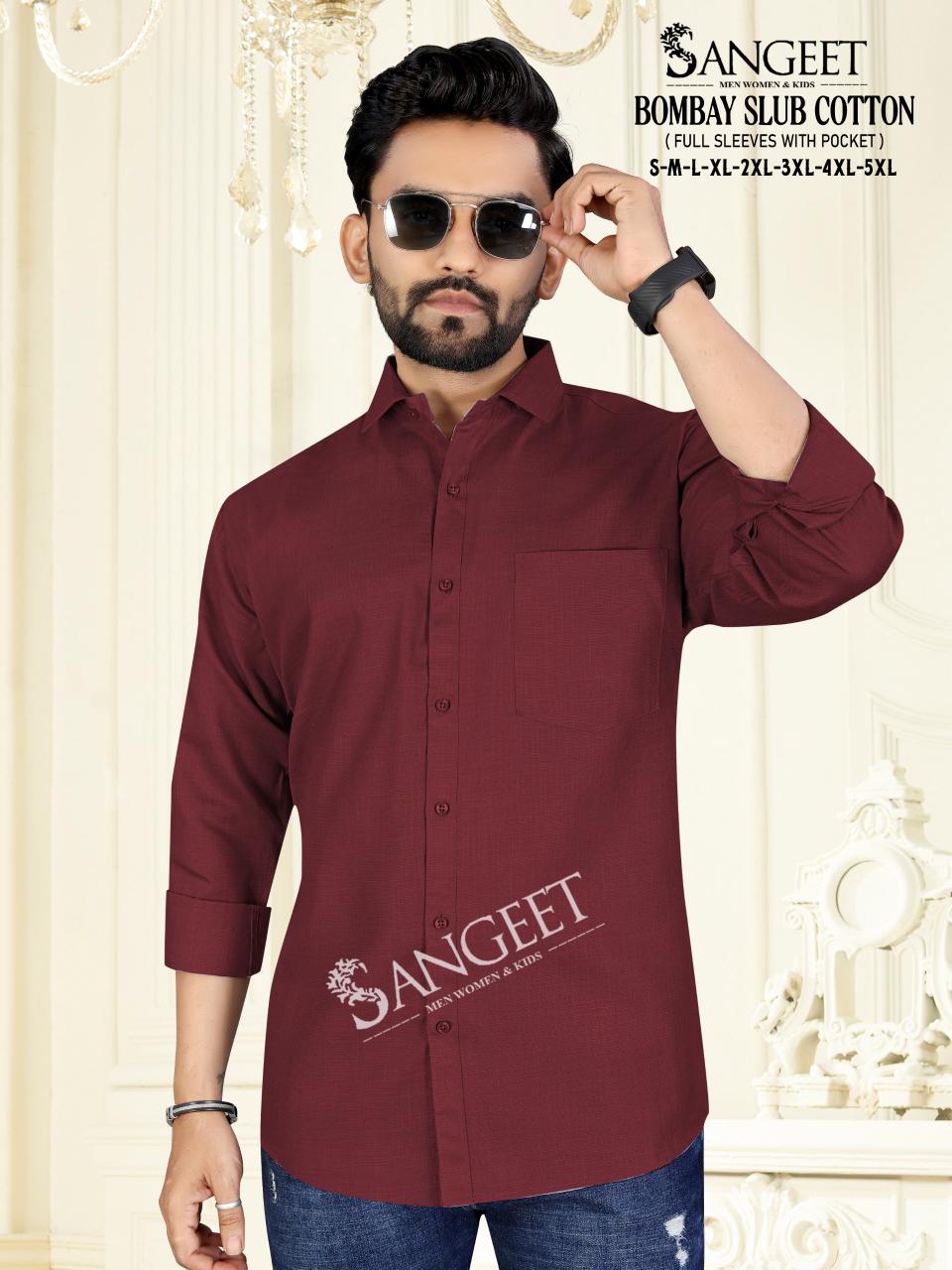 Bombay Slub Cotton Sangeet Mens Shirts Supplier Gujarat