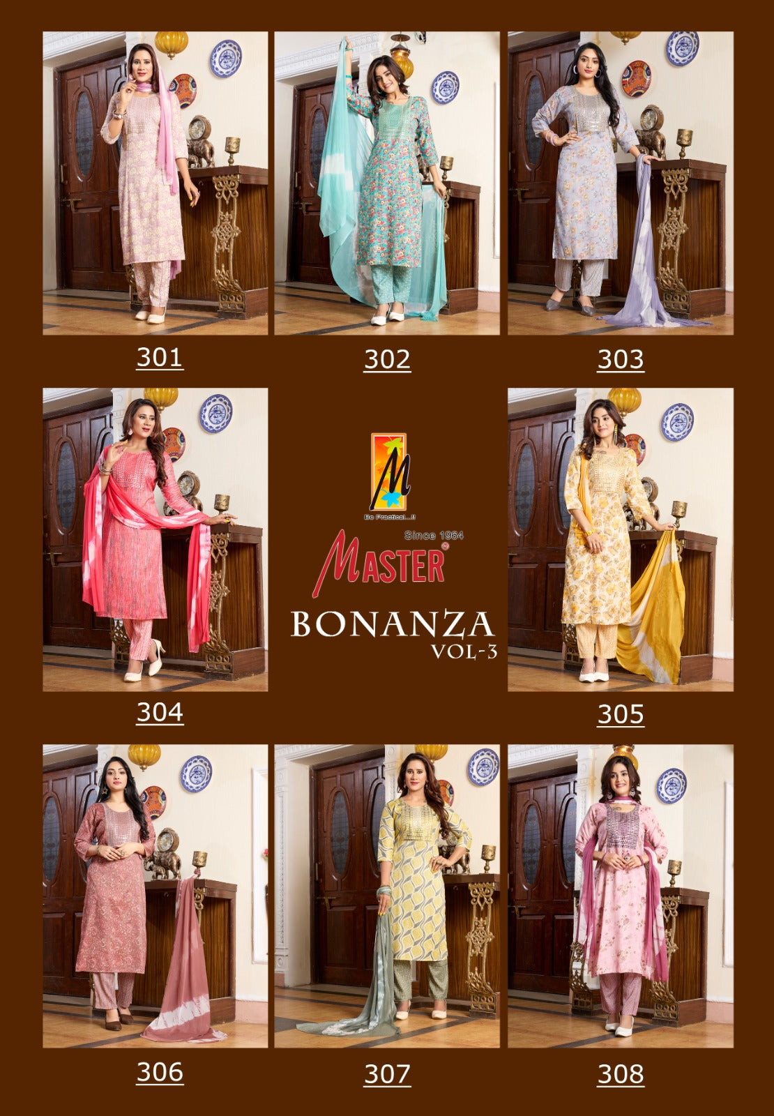 Bonanza Vol 3 Master Capsule Readymade Pant Style Suits Manufacturer India