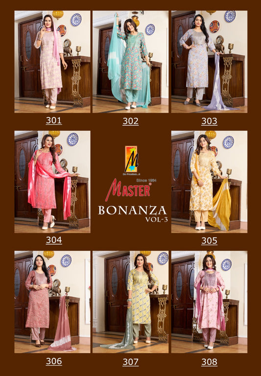 Bonanza Vol 3 Master Capsule Readymade Pant Style Suits Manufacturer India