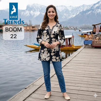 Boom Kaya Trends Rayon Short Kurtis Wholesaler