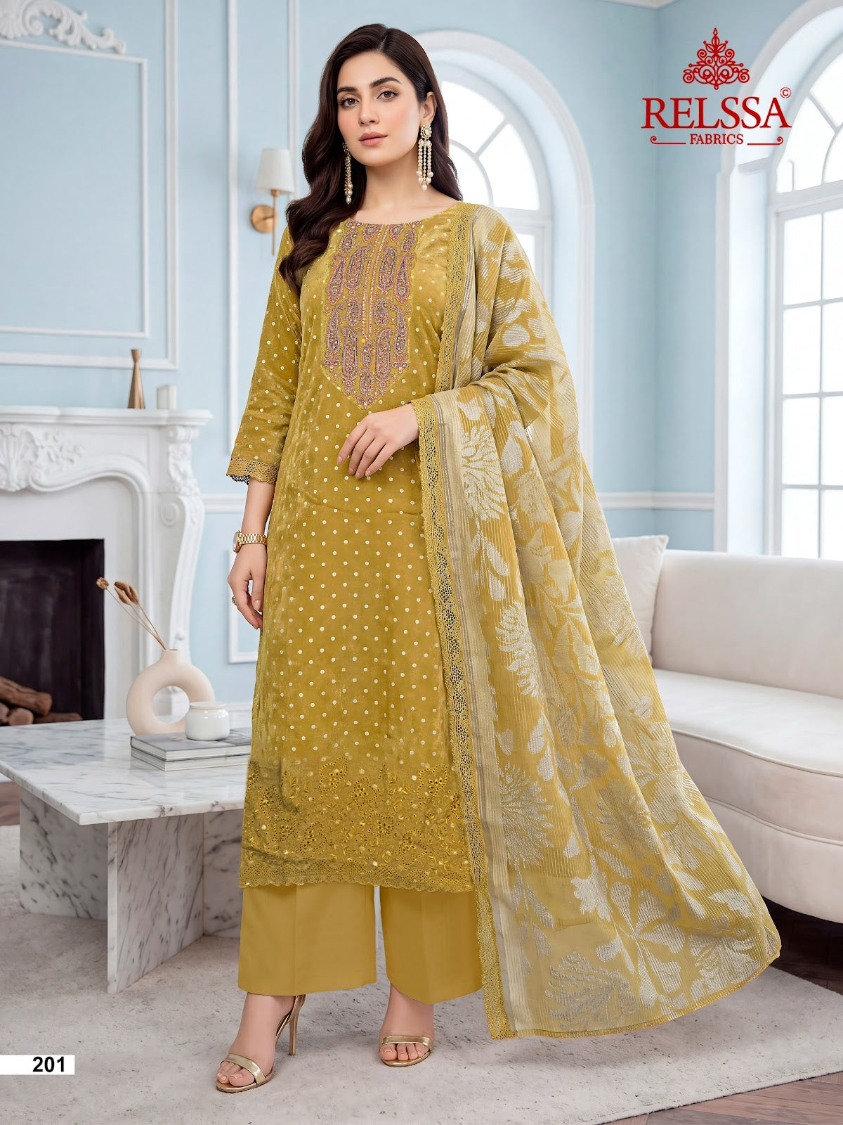 Boond 2 Relssa Fabrics Tissue Plazzo Style Suits Supplier Gujarat