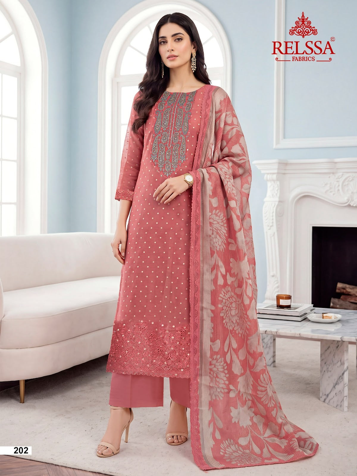 Boond 2 Relssa Fabrics Tissue Plazzo Style Suits Supplier Gujarat
