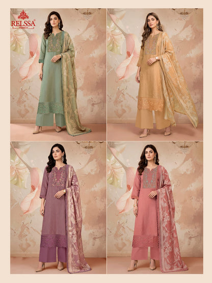 Boond Relssa Fabrics Tissue Plazzo Style Suits Supplier Ahmedabad