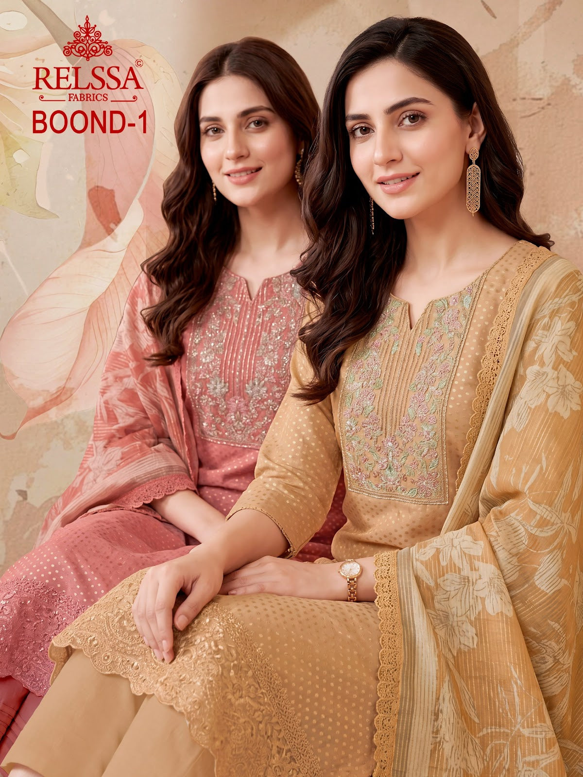 Boond Relssa Fabrics Tissue Plazzo Style Suits Supplier Ahmedabad