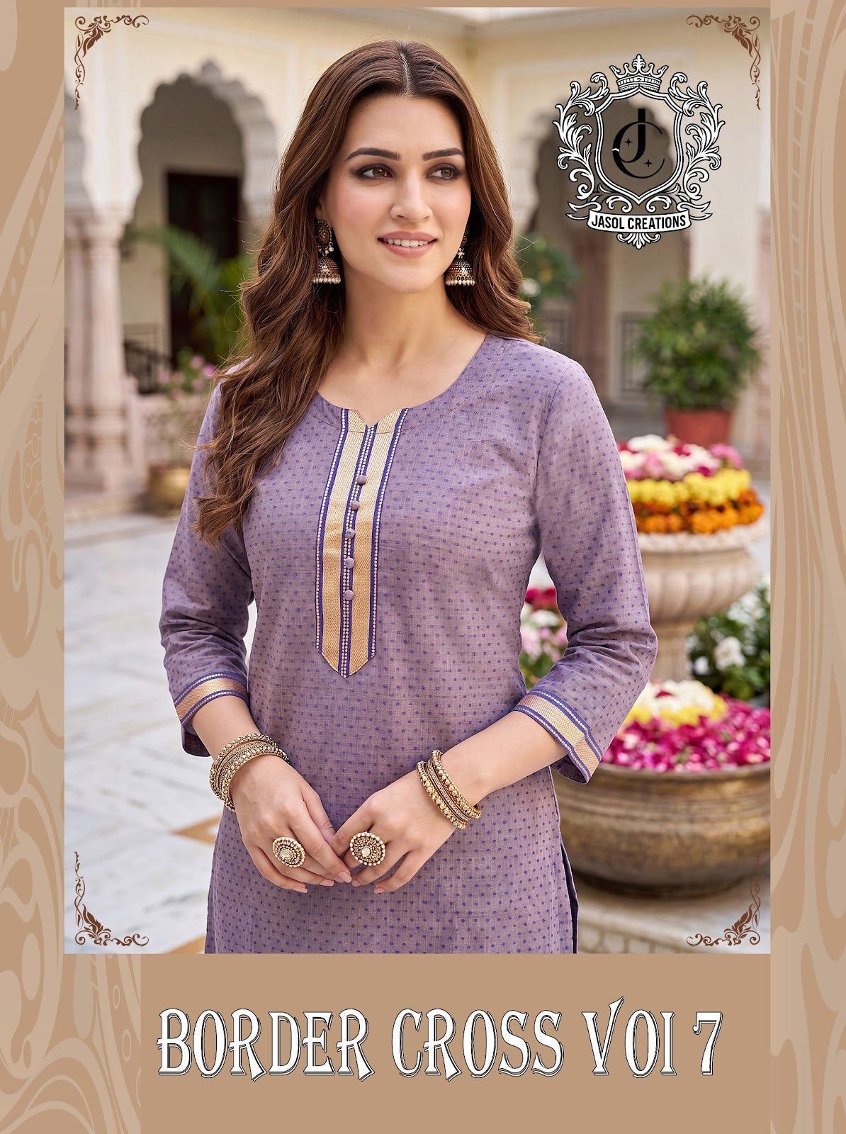Border Cross Vol 7 Kcf South Cotton Readymade Pant Style Suits Supplier