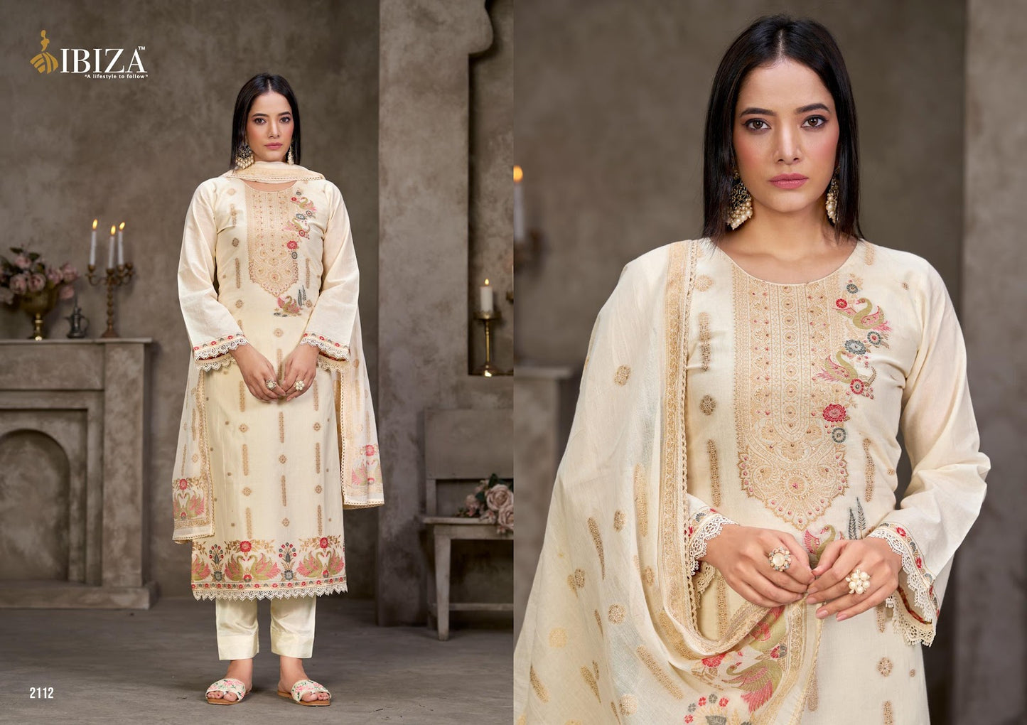 Bosca Vol 5 Ibiza Lawn Cotton Pant Style Suits Exporter India