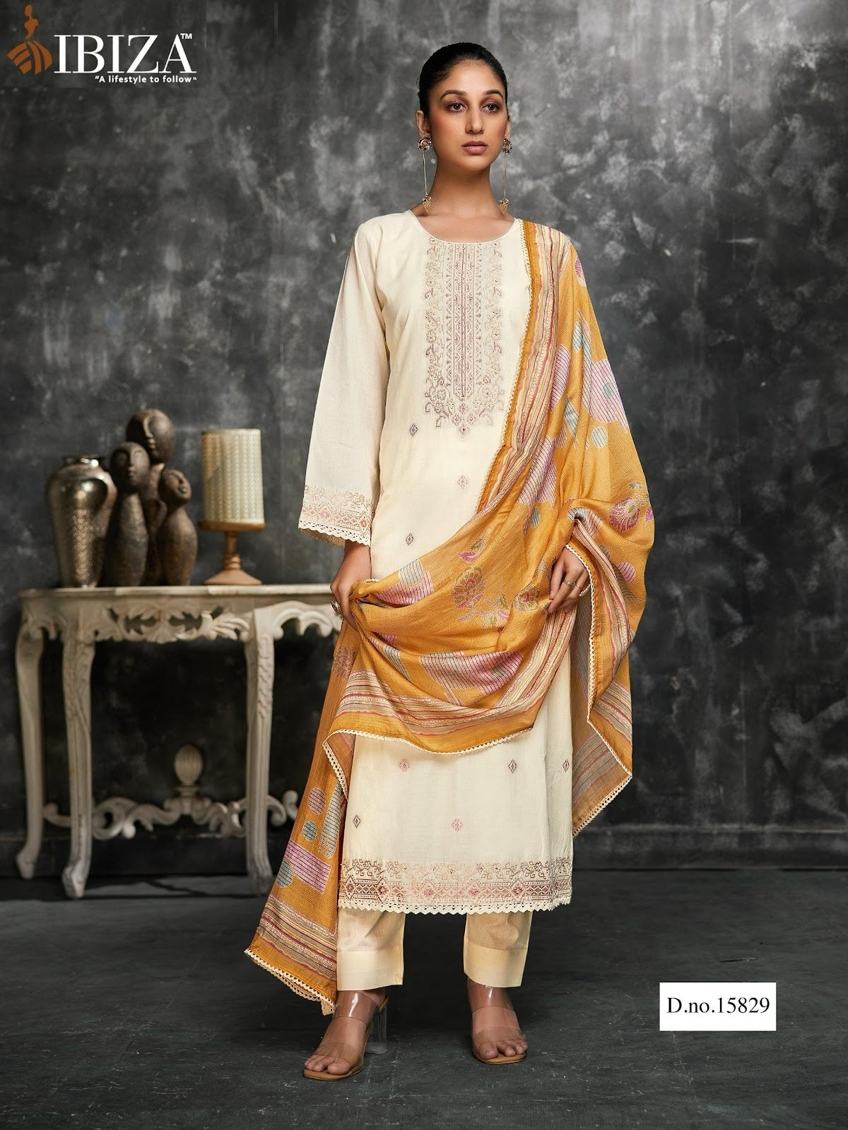 Bosco Vol 9 Ibiza Pure Lawn Pant Style Suits Manufacturer