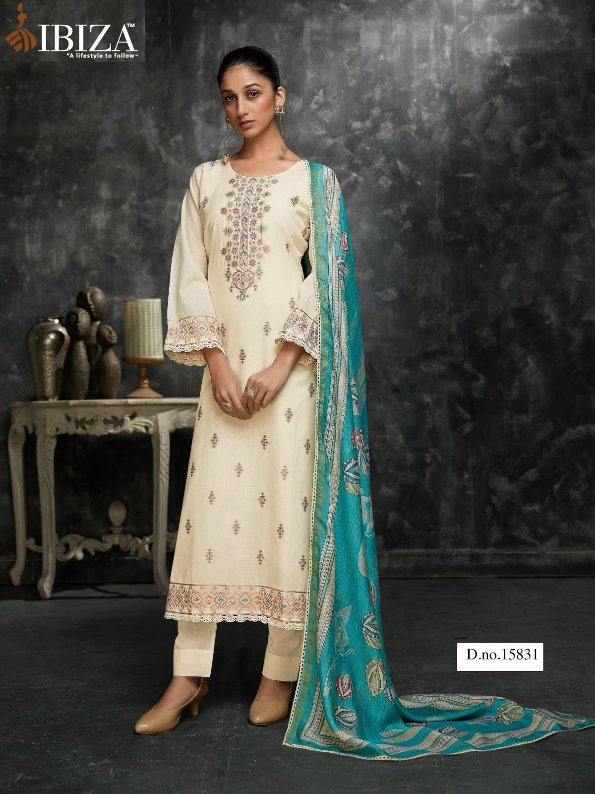 Bosco Vol 9 Ibiza Pure Lawn Pant Style Suits Manufacturer