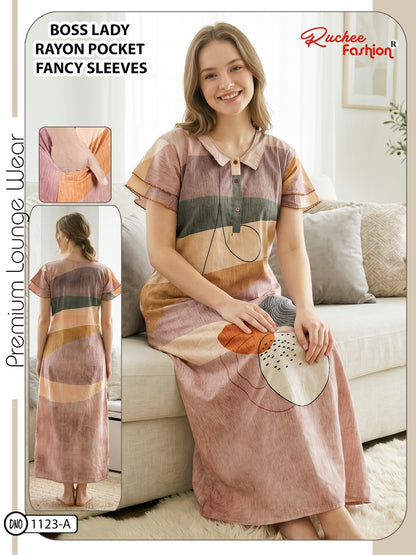 Boss Lady Ruchee Fashion Rayon Night Gowns Wholesaler