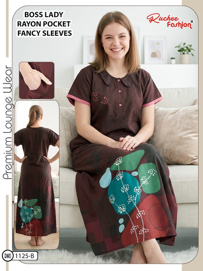 Boss Lady Ruchee Fashion Rayon Night Gowns Wholesaler