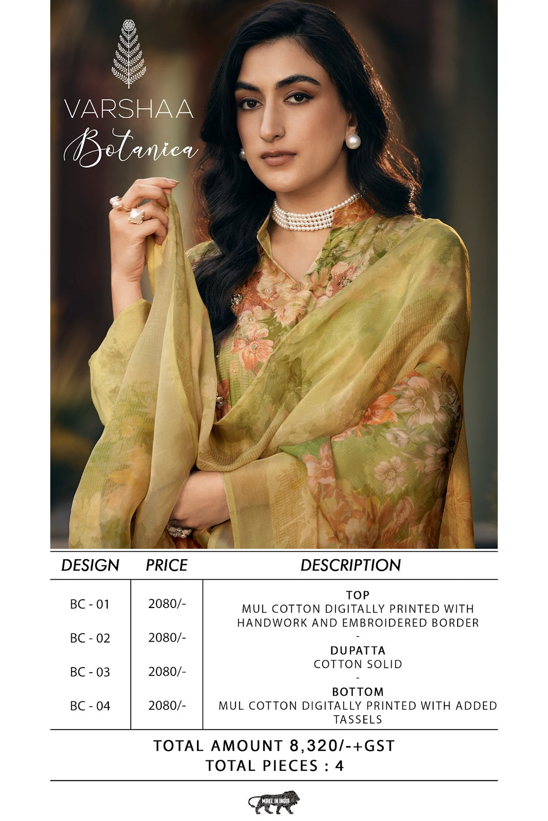 Botanica Varshaa Mul Cotton Pant Style Suits Wholesale Price