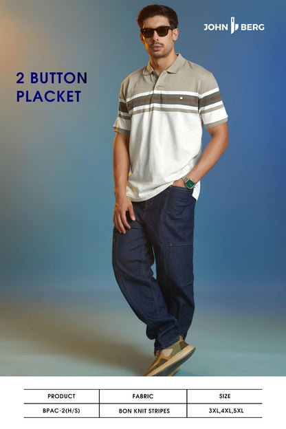 Bpac 2 Plus Size John Berg Knit Mens Tshirts Wholesaler